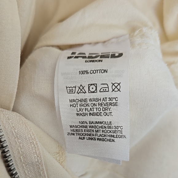 Jaded London Ecru Parachute Cargo Pants Size S - Picture 13 of 16